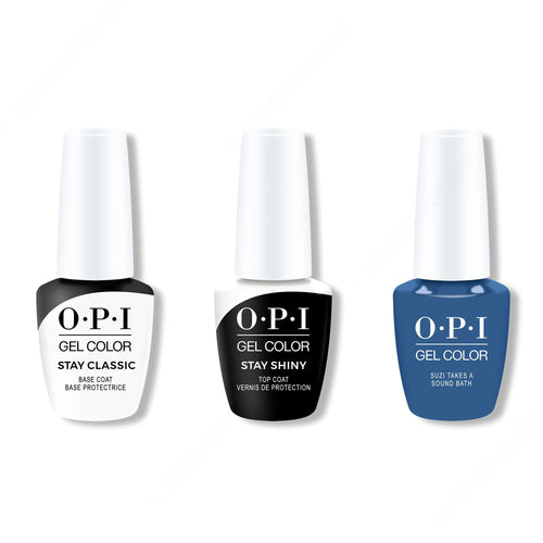 OPI GelColor Combo - Stay Classic Base, Shiny Top & Suzi Takes A Sound Bath