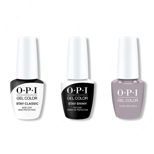 OPI GelColor Combo - Stay Classic Base, Shiny Top & Taupe-less Beach