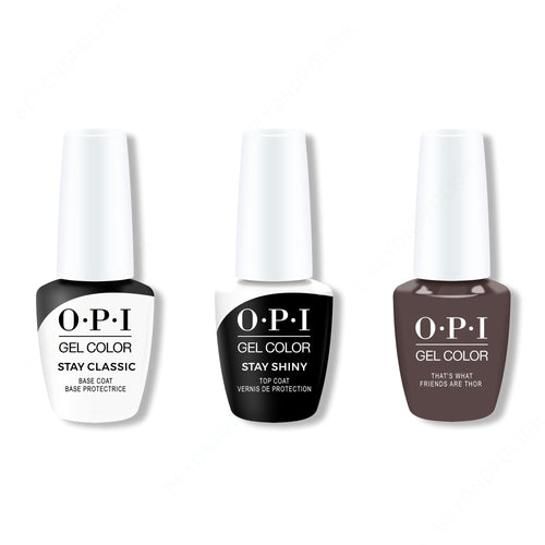 OPI GelColor Combo - Stay Classic Base, Shiny Top & Thats What Friends Are Thor