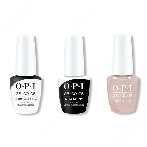 OPI GelColor Combo - Stay Classic Base, Shiny Top & Throw Me a Kiss