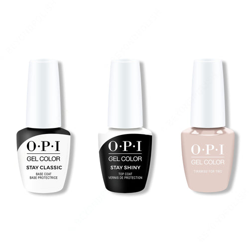 OPI GelColor Combo - Stay Classic Base, Shiny Top & Tiramisu for Two