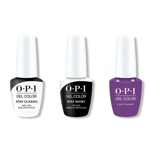 OPI GelColor Combo - Stay Classic Base, Shiny Top & Violet Visionary