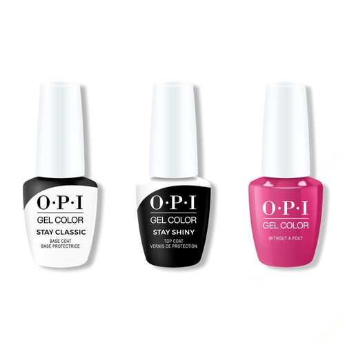 OPI GelColor Combo - Stay Classic Base, Shiny Top & Without a Pout
