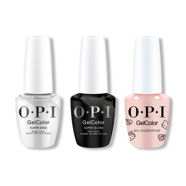 OPI GelColor Combo - Super Base, Super Gloss Top & Big Celebration - Gel Polish at Beyond Polish