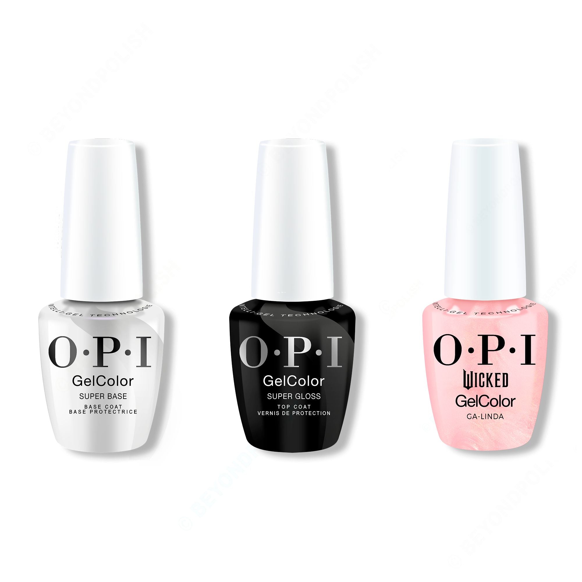 OPI GelColor Combo - Super Base, Super Gloss Top & Ga-Linda - Gel Polish at Beyond Polish