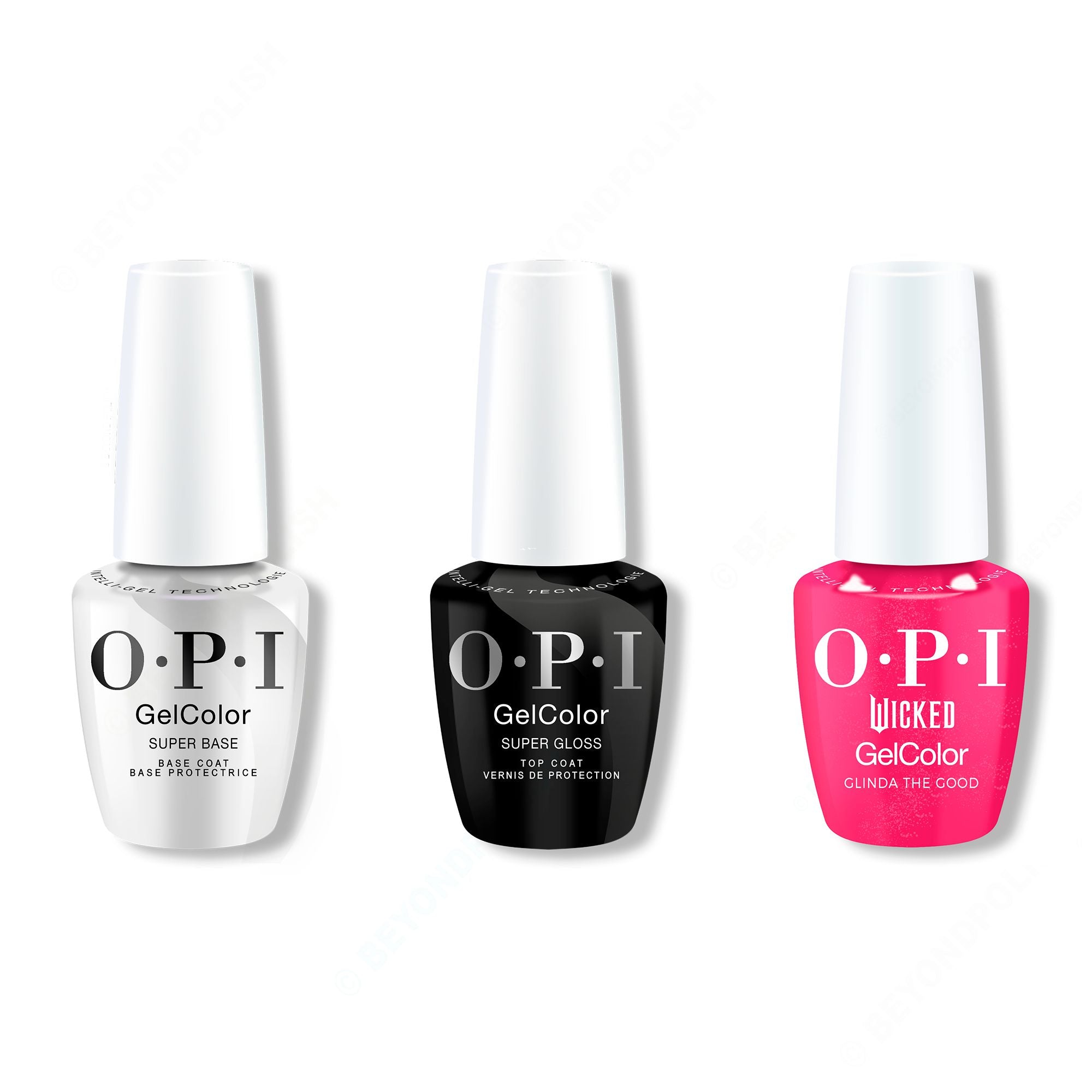 OPI GelColor Combo - Super Base, Super Gloss Top & Glinda the Good! - Gel Polish at Beyond Polish