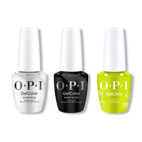 OPI GelColor Combo - Super Base, Super Gloss Top & Hello Kindness - Gel Polish at Beyond Polish