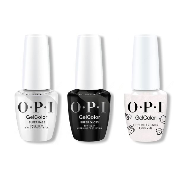 OPI GelColor Combo - Super Base, Super Gloss Top & Let's Be Friends Forever - Gel Polish at Beyond Polish