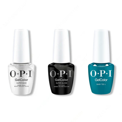 OPI GelColor Intelli-Gel Combo - Super Base Coat, Super Gloss Top Coat & Baby Tee-I - Gel Polish at Beyond Polish