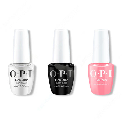 OPI GelColor Intelli-Gel Combo - Super Base Coat, Super Gloss Top Coat & Bathtime Bubbly - OPIcons Spring 2026 - Gel Polish at Beyond Polish
