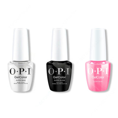 OPI GelColor Intelli-Gel Combo - Super Base Coat, Super Gloss Top Coat & Dopa-mani - Gel Polish at Beyond Polish