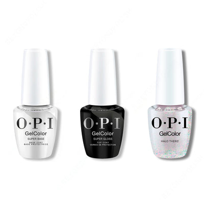 OPI GelColor Intelli-Gel Combo - Super Base Coat, Super Gloss Top Coat & Halo There! - Gel Polish at Beyond Polish