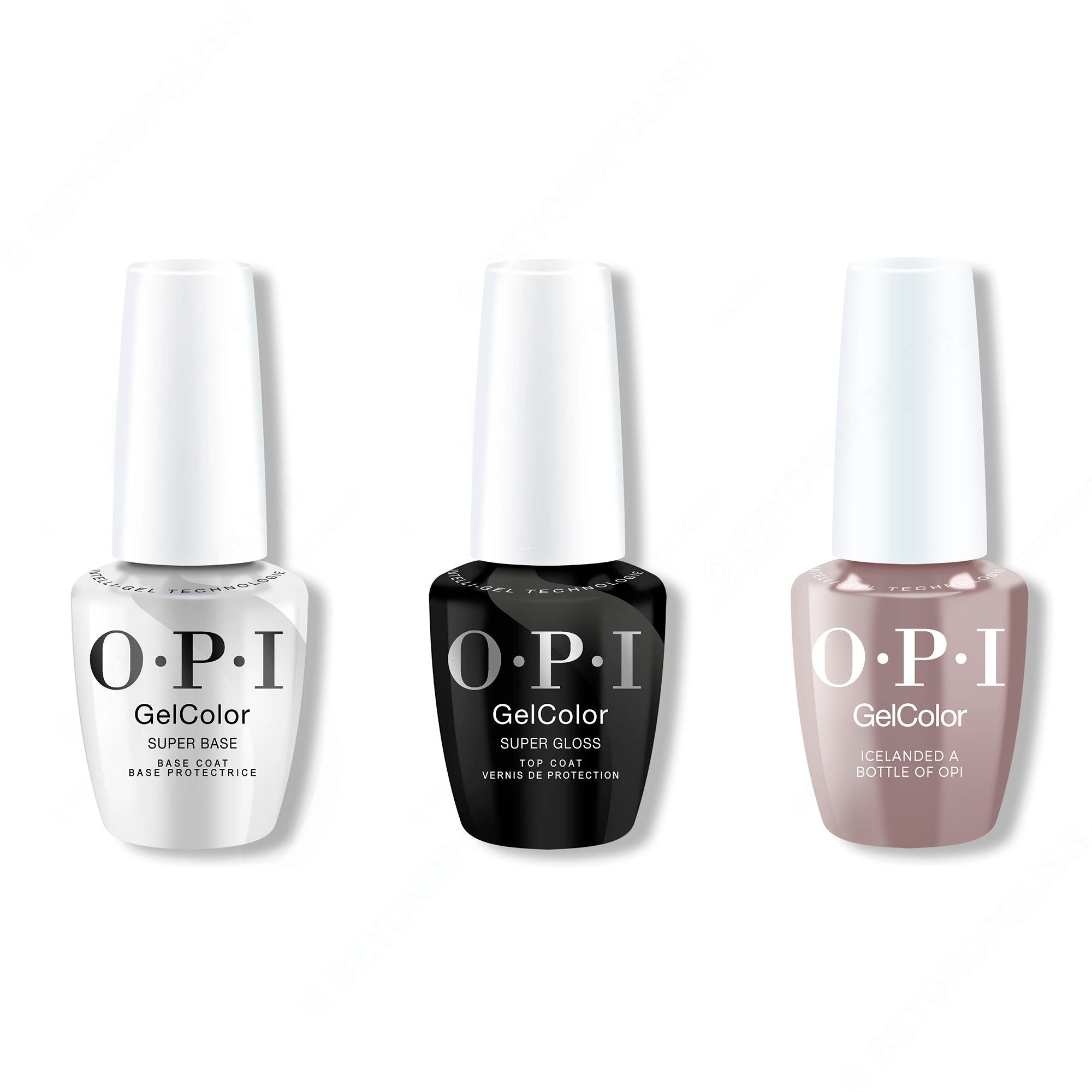 OPI GelColor Intelli-Gel Combo - Super Base Coat, Super Gloss Top Coat & Icelanded a Bottle of OPI - Gel Polish at Beyond Polish