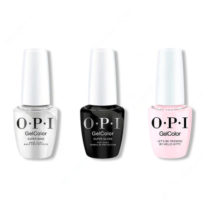 OPI GelColor Intelli-Gel Combo - Super Base Coat, Super Gloss Top Coat & Let's Be Friends! - Gel Polish at Beyond Polish