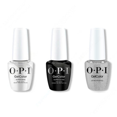 OPI GelColor Intelli-Gel Combo - Super Base Coat, Super Gloss Top Coat & OPI’m Frosted - Gel Polish at Beyond Polish