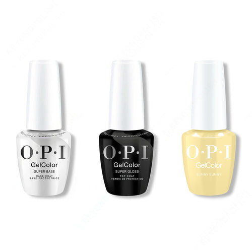 OPI GelColor Intelli-Gel Combo - Super Base Coat, Super Gloss Top Coat & Sunny Bunny - OPIcons Spring 2026