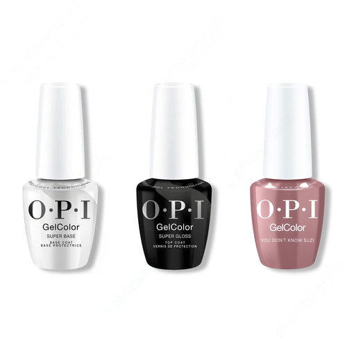 OPI GelColor Intelli-Gel Combo - Super Base Coat, Super Gloss Top Coat & You Don’t Know Suzi - OPIcons Spring 2026