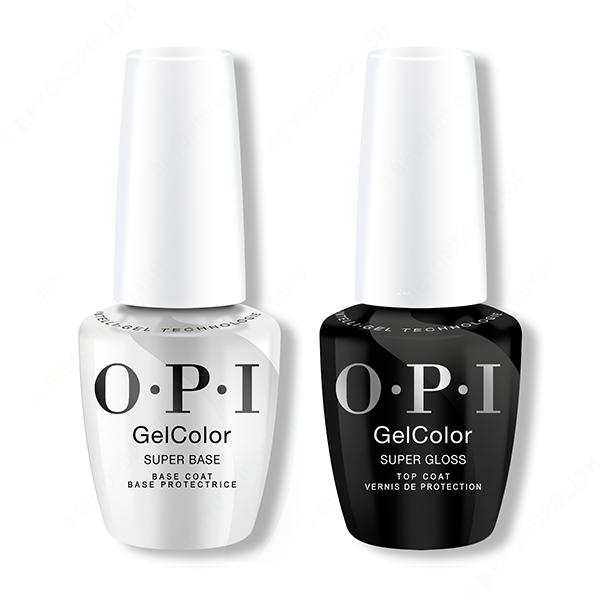 OPI GelColor Intelli-Gel - Super Base Coat and Super Gloss Top Coat Combo - Top & Base Coats at Beyond Polish