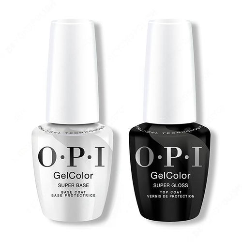 OPI GelColor Intelli-Gel - Super Base Coat and Super Gloss Top Coat Combo