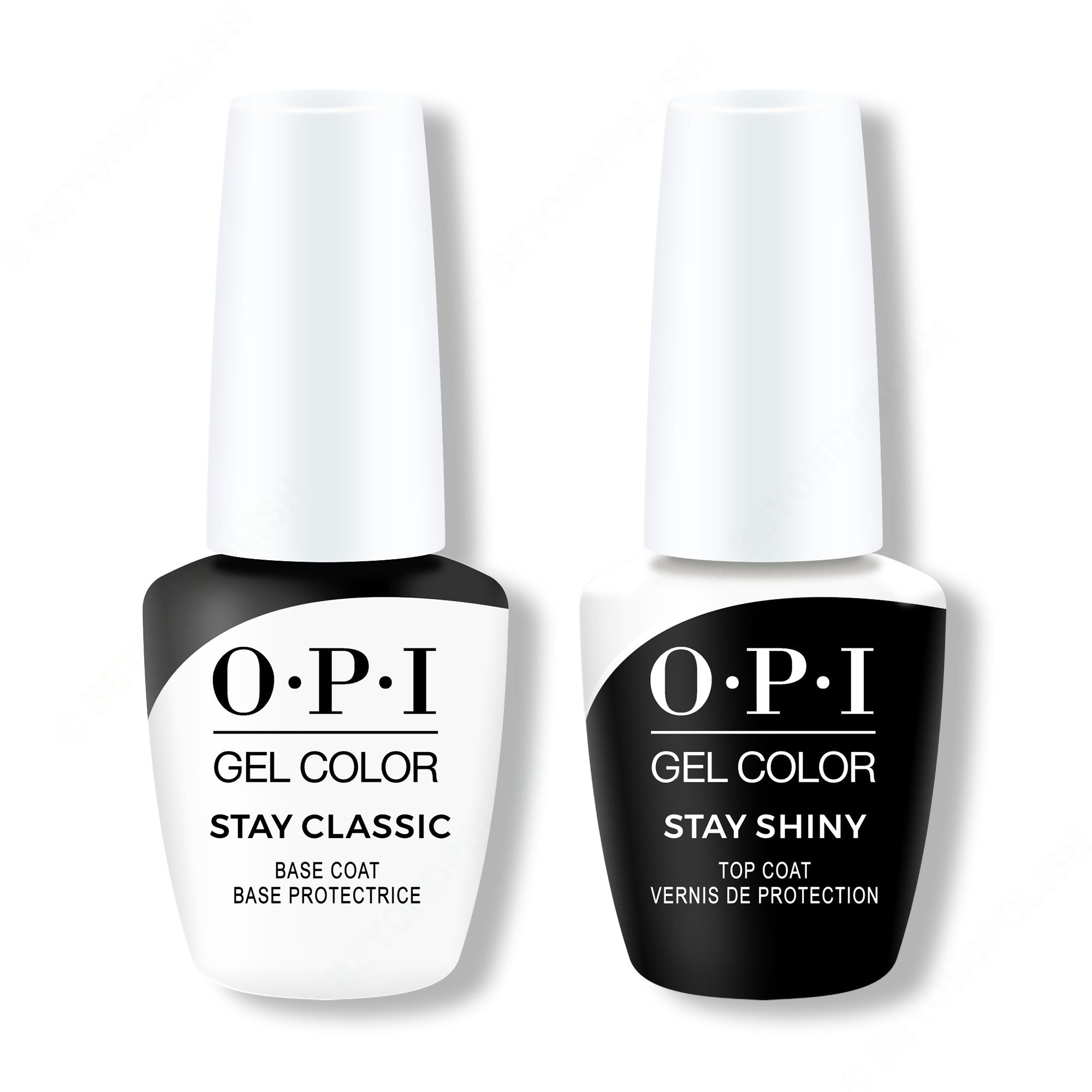 OPI GelColor - Stay Classic Base & Stay Shiny Top Coat 0.5 oz - Top & Base Coats at Beyond Polish