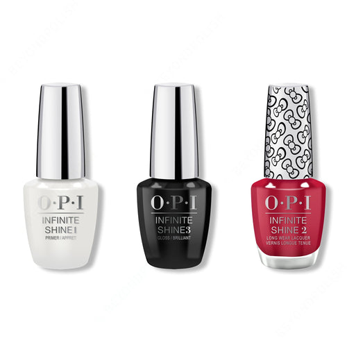 OPI - Infinite Shine Combo - Base, Top & A Kiss On The Chic - #HRL36