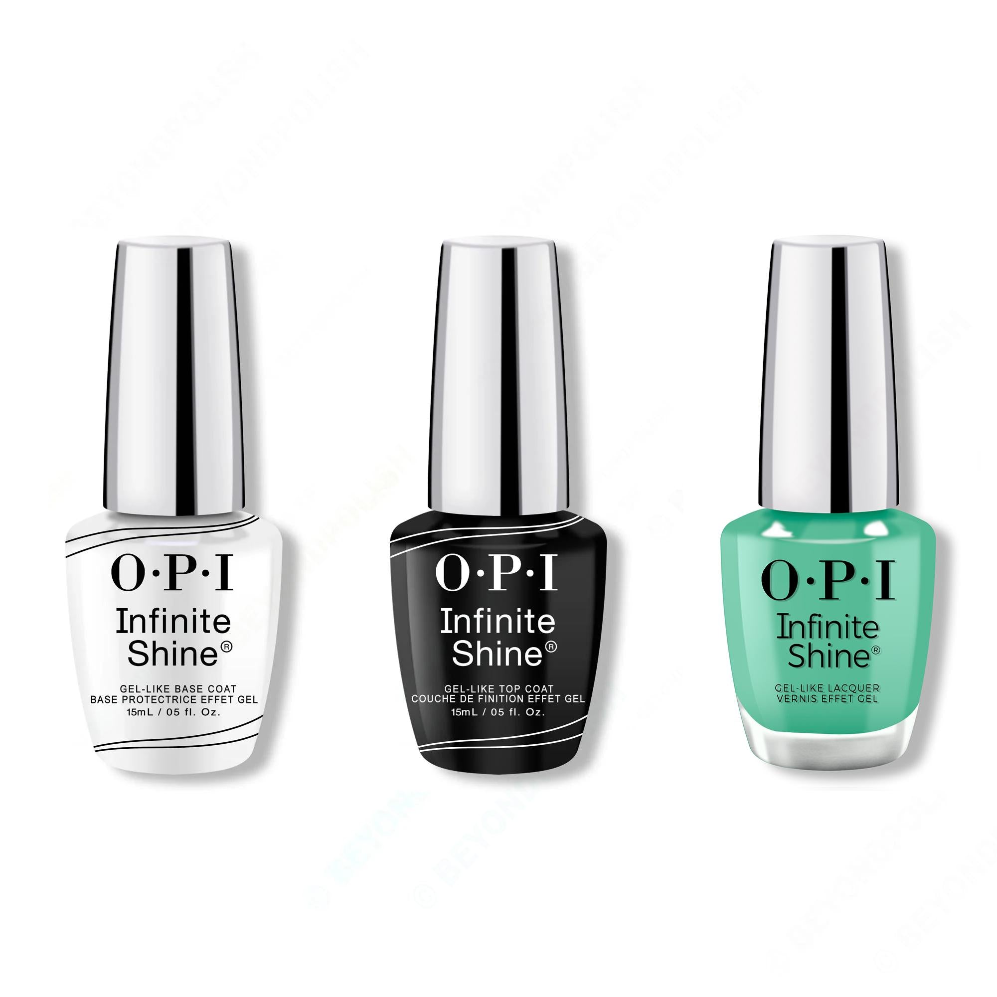 OPI - Infinite Shine Combo - Base, Top & Big Apple Green - OPIcons Spring 2026 - Nail Lacquer at Beyond Polish