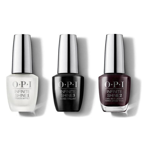 OPI - Infinite Shine Combo - Base, Top & Black To Reality 0.5 oz - #ISHRK27
