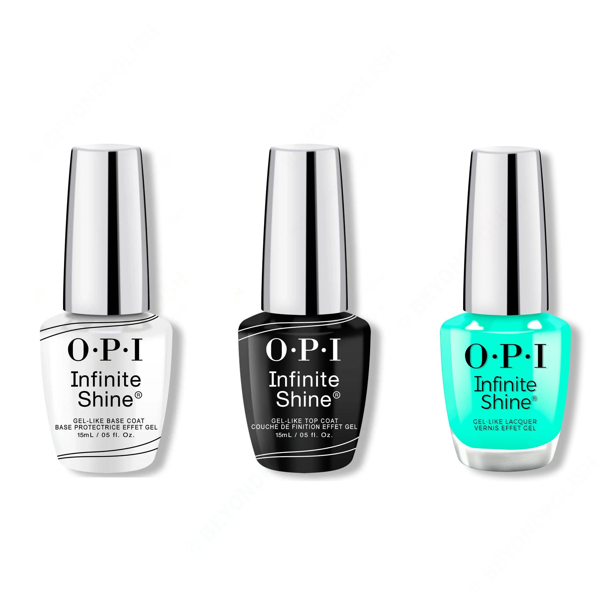 OPI - Infinite Shine Combo - Base, Top & Follow the Ice Green Truck - Nail Lacquer at Beyond Polish