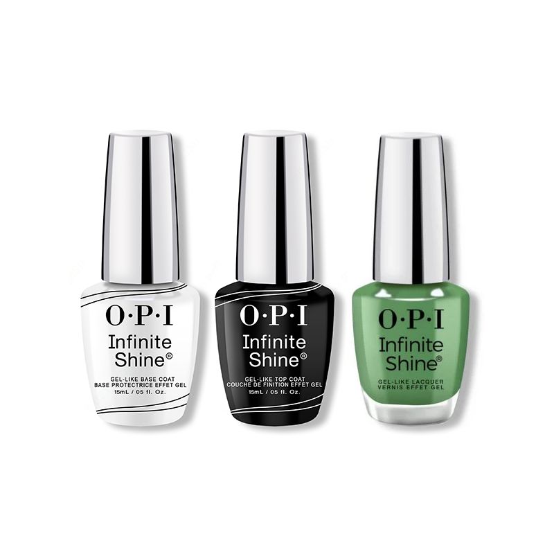 OPI - Infinite Shine Combo - Base, Top & Happily Evergreen After - Nail Lacquer at Beyond Polish