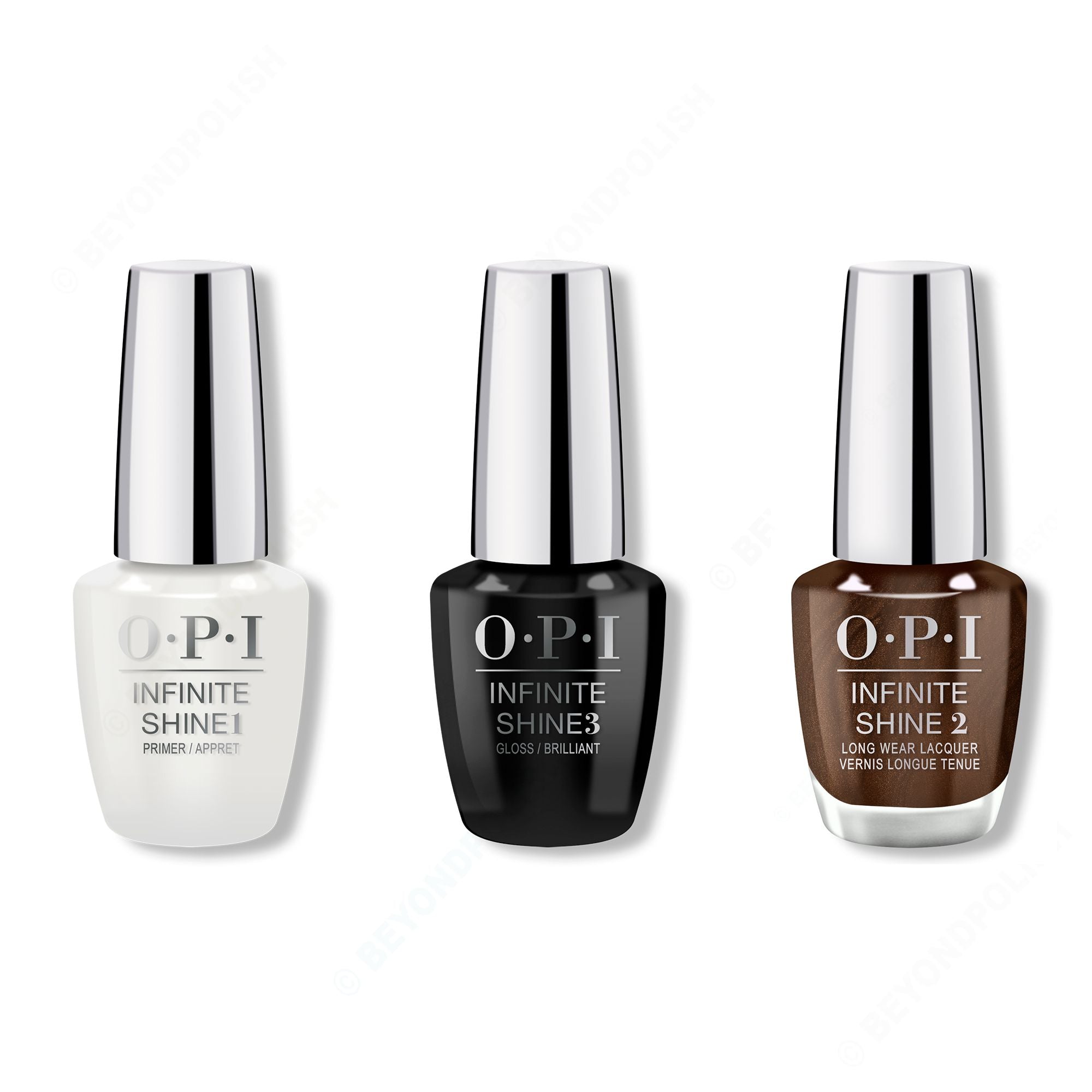 OPI - Infinite Shine Combo - Base, Top & Hot Toddy Naughty - Nail Lacquer at Beyond Polish