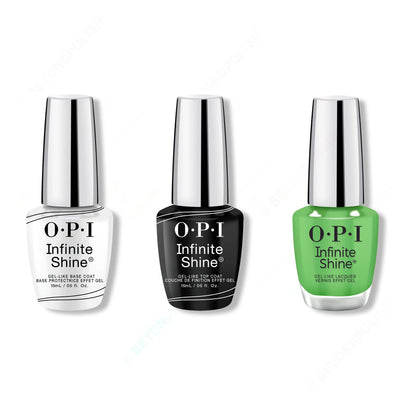 OPI - Infinite Shine Combo - Base, Top & Jelly Green with Envy - Nail Lacquer at Beyond Polish