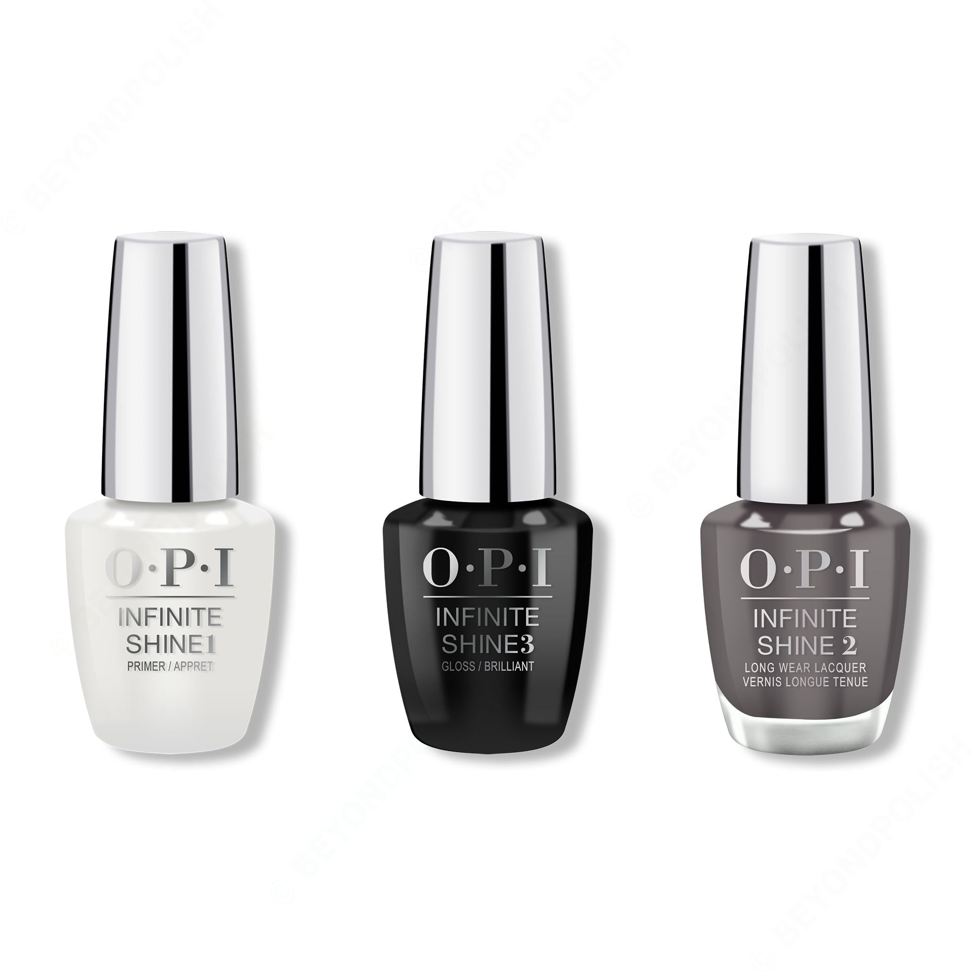 OPI - Infinite Shine Combo - Base, Top & Steel Waters Run Deep - #ISL27 - Nail Lacquer at Beyond Polish