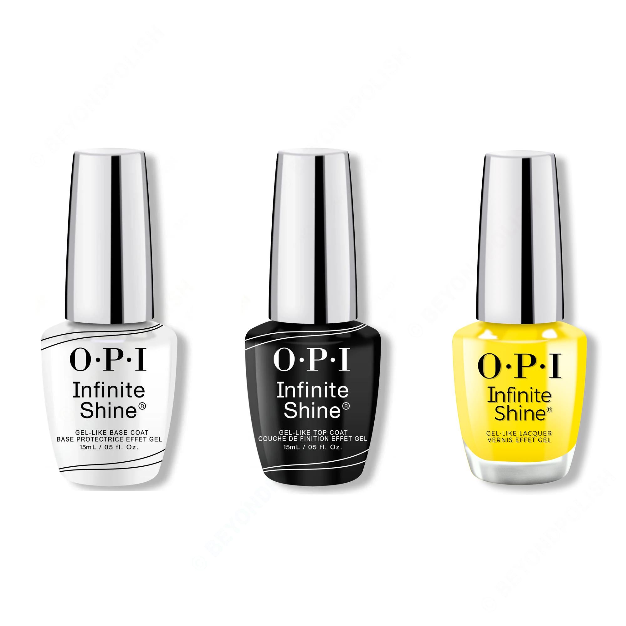 OPI - Infinite Shine Combo - Base, Top & Sunkissed and Tell - Nail Lacquer at Beyond Polish