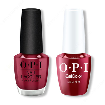 OPI - Intelli-Gel & Lacquer Combo - Miami Beet - Gel & Lacquer Polish at Beyond Polish