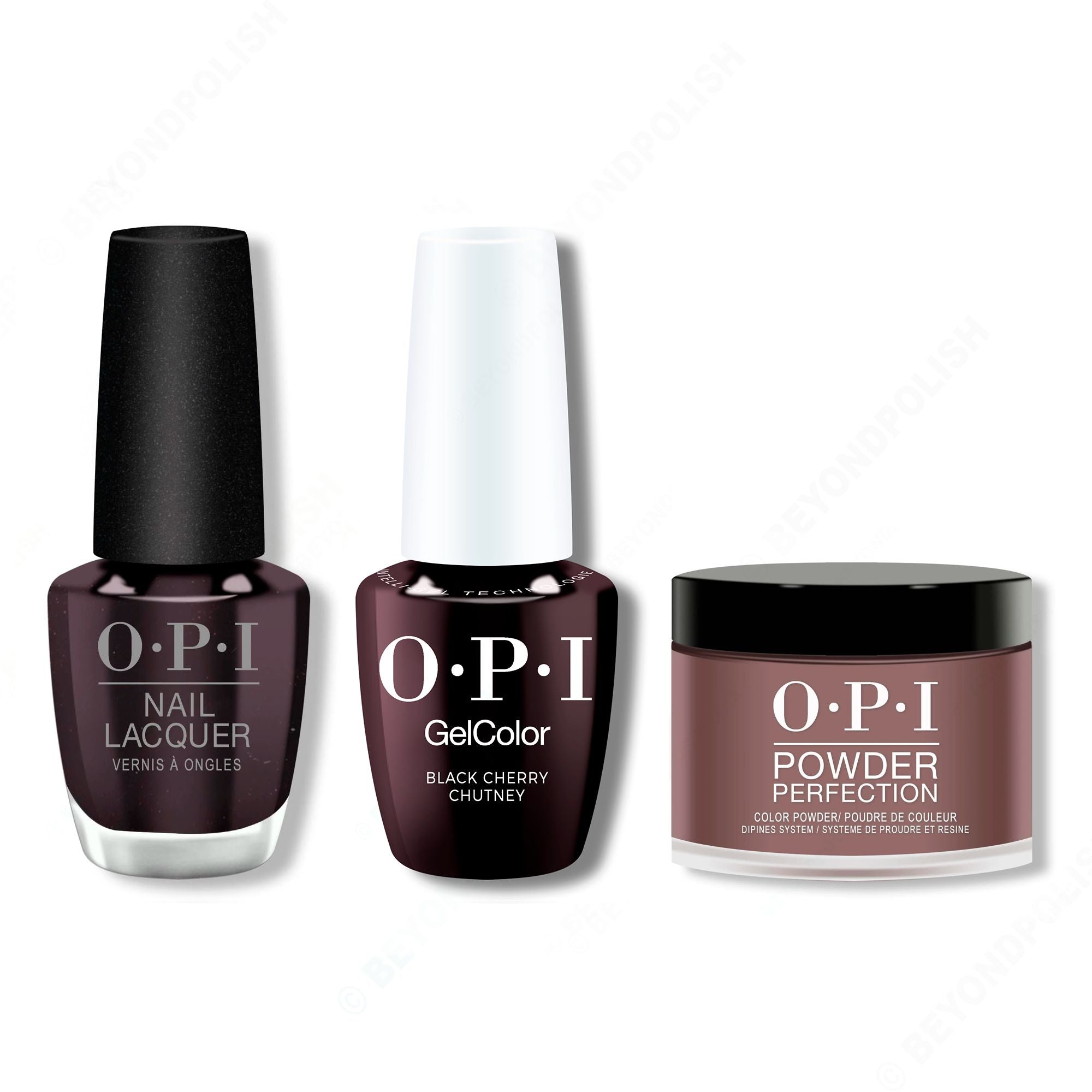 OPI - Intelli-Gel, Lacquer & Dip Combo - Black Cherry Chutney - Gel, Lacquer & Dip at Beyond Polish