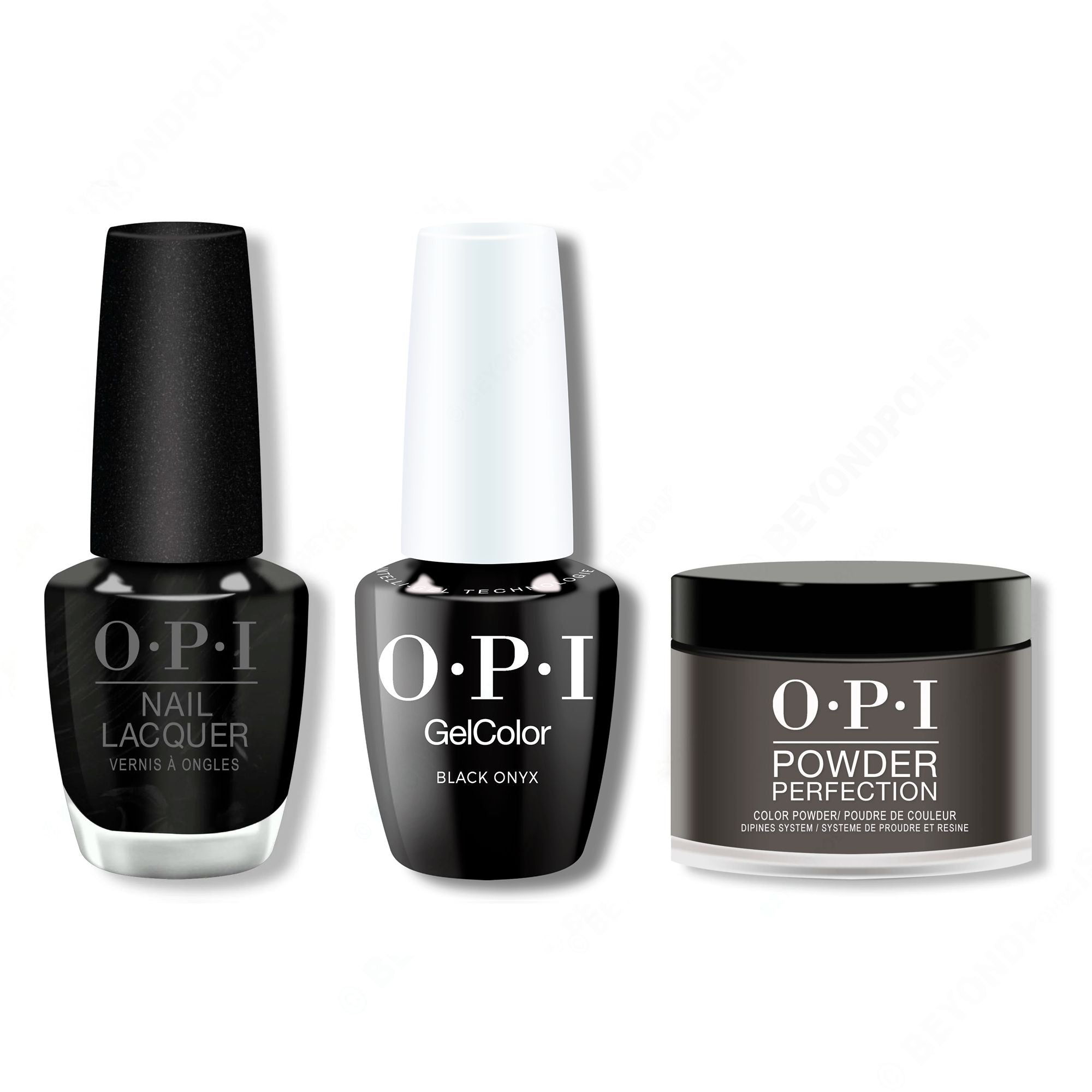 OPI - Intelli-Gel, Lacquer & Dip Combo - Black Onyx - Gel, Lacquer & Dip at Beyond Polish