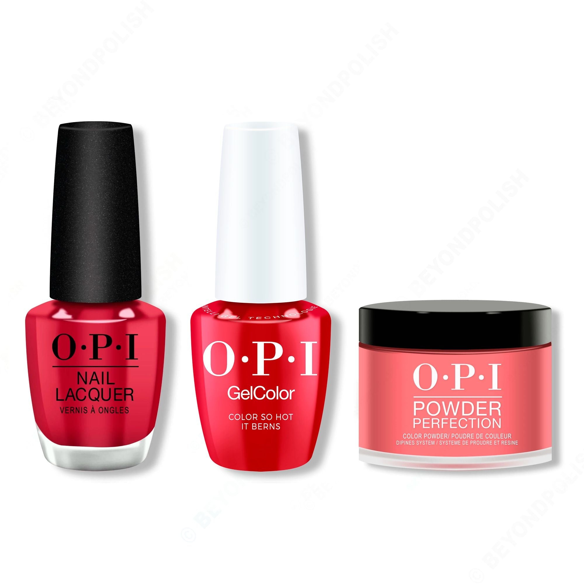 OPI - Intelli-Gel, Lacquer & Dip Combo - Color So Hot It Berns - Gel, Lacquer & Dip at Beyond Polish