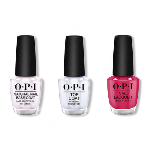 OPI - Nail Lacquer Combo - Base, Top & 15 Minutes of Flame