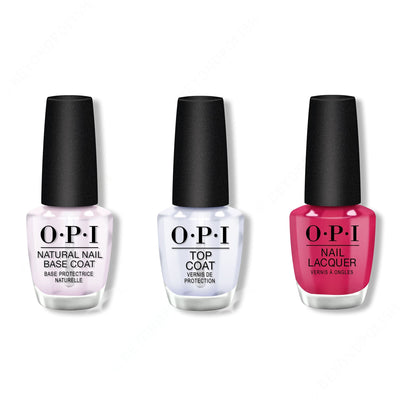 OPI - Nail Lacquer Combo - Base, Top & 15 Minutes of Flame - Nail Lacquer at Beyond Polish