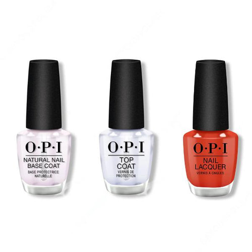 OPI - Nail Lacquer Combo - Base, Top & A Red-vival City 0.5 oz - #NLL22