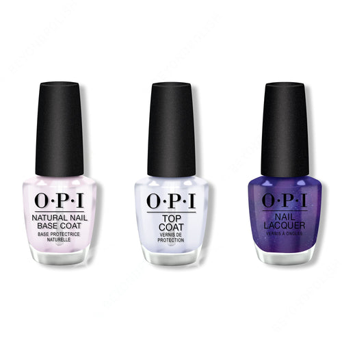 OPI - Nail Lacquer Combo - Base, Top & Abstract After Dark
