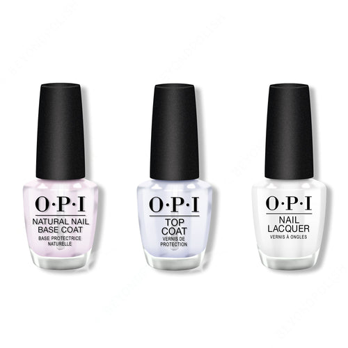 OPI - Nail Lacquer Combo - Base, Top & Alpine Snow 0.5 oz - #NLL00