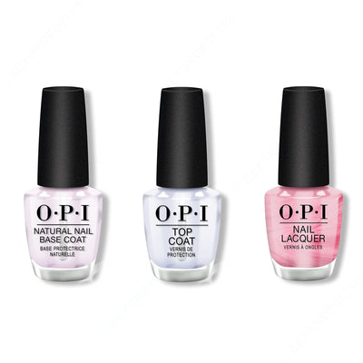 OPI - Nail Lacquer Combo - Base, Top & Aphrodite's Pink Nightie 0.5 oz - #NLG01 - Nail Lacquer at Beyond Polish