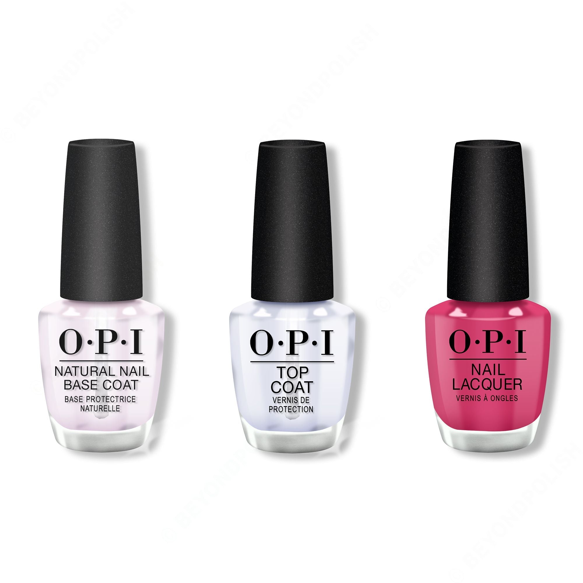 OPI - Nail Lacquer Combo - Base, Top & Aurora Berry-alis 0.5 oz - #NLI64 - Nail Lacquer at Beyond Polish