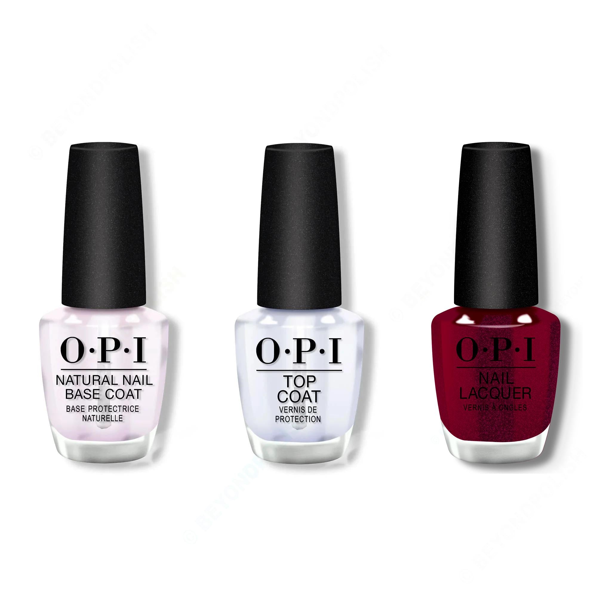 OPI - Nail Lacquer Combo - Base, Top & Berry And Bright - Nail Lacquer at Beyond Polish