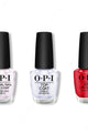 OPI - Nail Lacquer Combo - Base, Top & Big Apple Red 0.5 oz - #NLN25 - Nail Lacquer at Beyond Polish