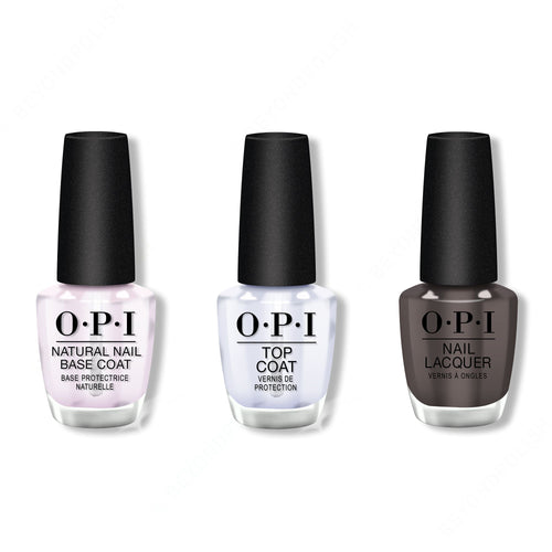 OPI - Nail Lacquer Combo - Base, Top & Brown To Earth