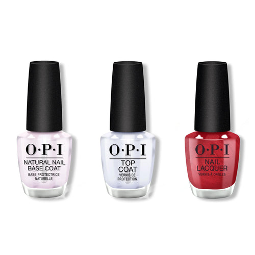 OPI - Nail Lacquer Combo - Base, Top & CD Rom-antic