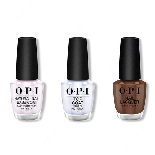 OPI - Nail Lacquer Combo - Base, Top & Cliffside Karaoke