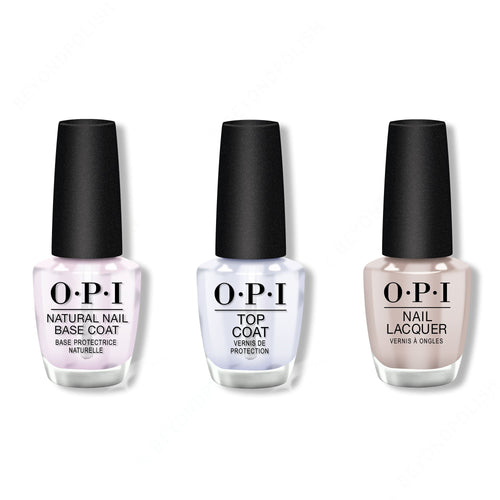 OPI - Nail Lacquer Combo - Base, Top & Coconuts Over OPI 0.5 oz - #NLF89